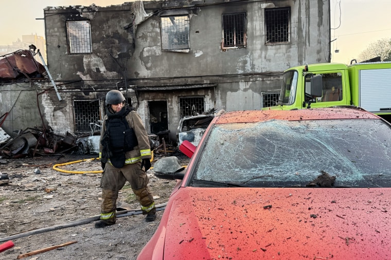 Aftermath Of Russian Airstrikes On Zaporizhzhia