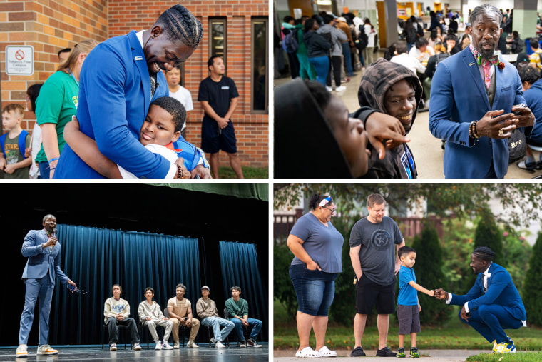 A quad with Ian Roberts with students.