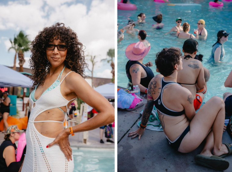 Charisse, left, was a first-time Dinah attendee.