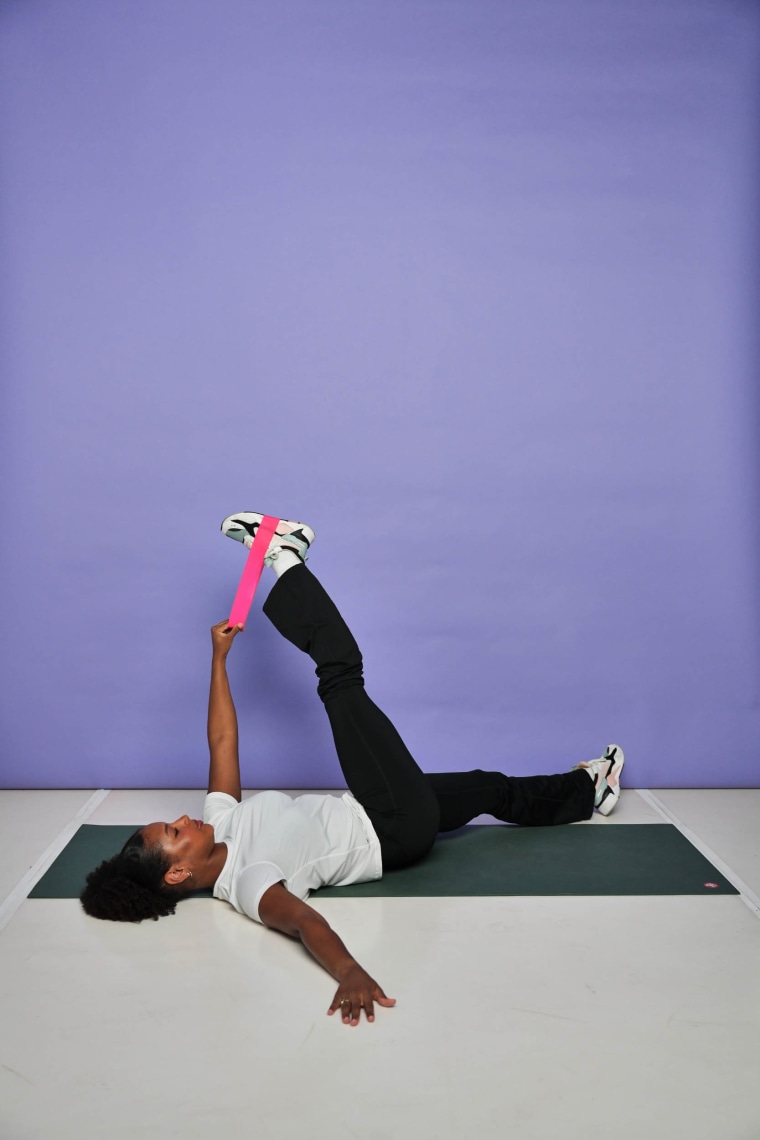 Supine IT band stretch