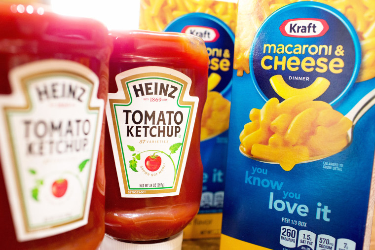 Kraft and Heinz products.