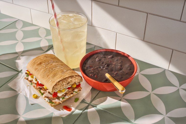 Black Bean Soup Bowl Spicy Fiesta Chicken Half Agave Lemonade
