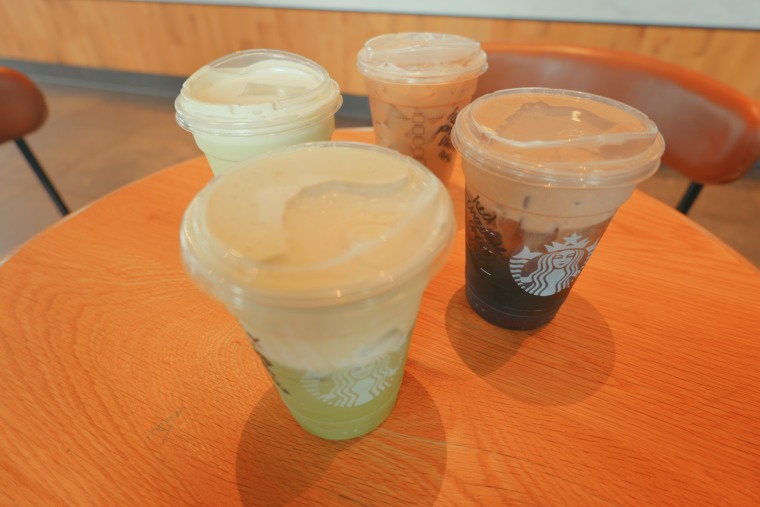 I got to sample Starbucks' new protein drinks.