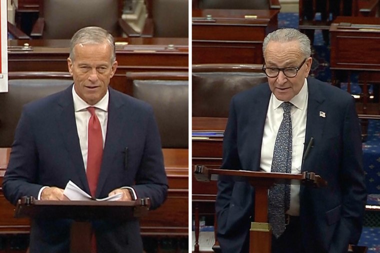 US Senate chamber during government shutdown vote session