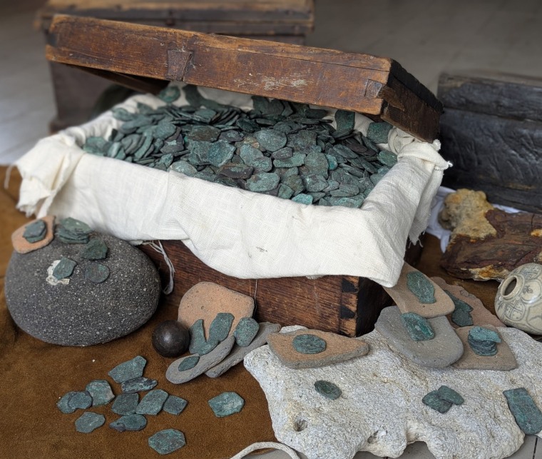 Over 1000 silver coins known as Reales were recovered from the the remains of the 1715 Treasure Fleet in Vero Beach, Fla.
