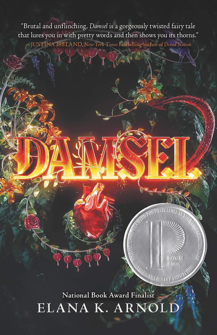 Capa de 'donzela' de Elana K Arnold.