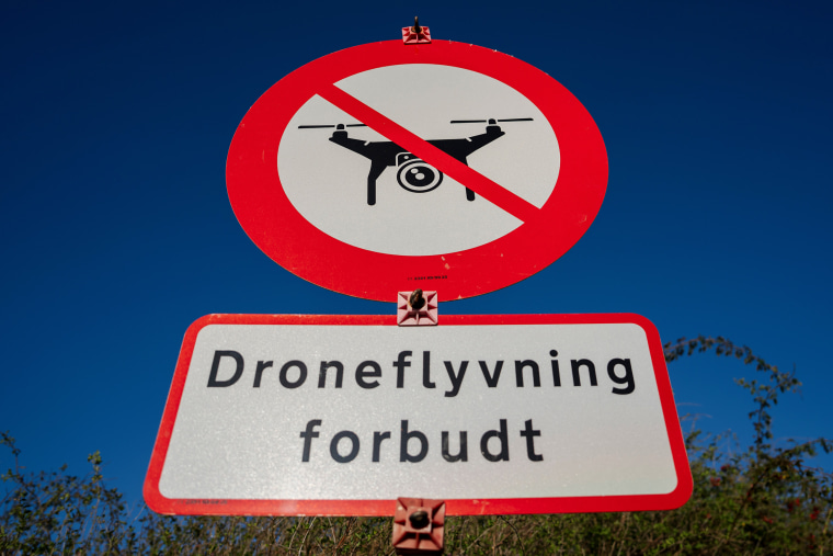 Drone flying prohibited sign