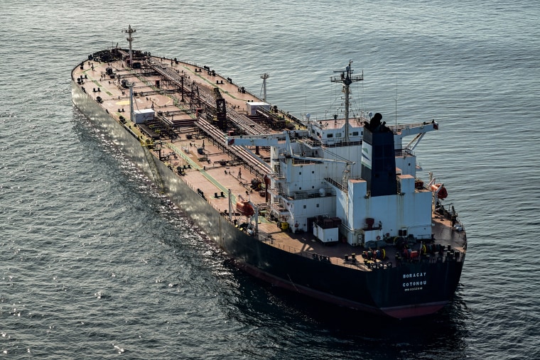 Named the Pushpa or Boracay, the Benin-flagged vessel, which is blacklisted by the European Union for being part of Russia's sanction-busting "shadow fleet", has been immobilised for several days off the French coast.