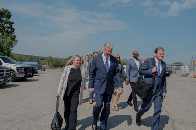 Robert Morris enters Osage County District Court on Oct. 2, 2025.