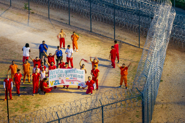 Immigration Detainees Held At Texas Facility.