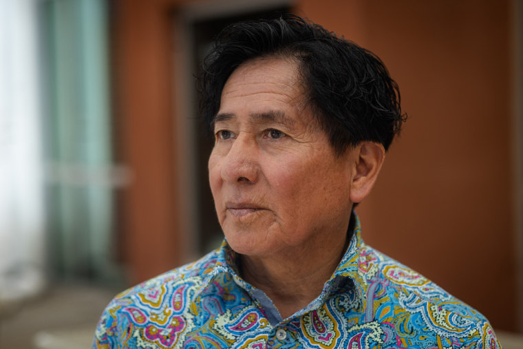 Kevin Mitchell looks off into the distance