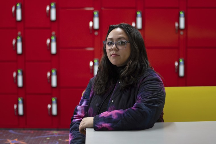 Gabriella Larios, staff attorney for the New York Civil Liberties Union, at United Skates of America in Seaford, N.Y.