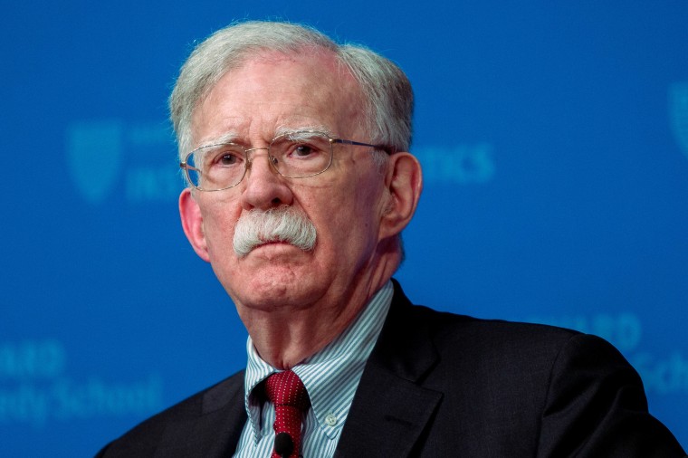 John Bolton, former US national security adviser, during Harvard Kennedy School's John F. Kennedy Jr. forum in Cambridge, Mass., on Sept. 29, 2025.