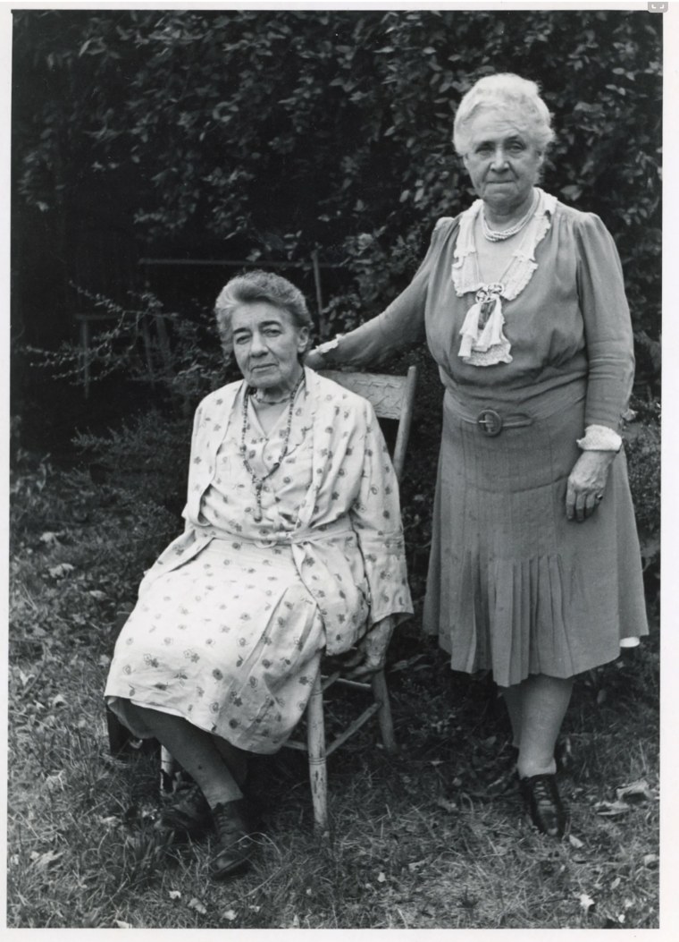 Alice Austen and Gertrude Tate in 1944.