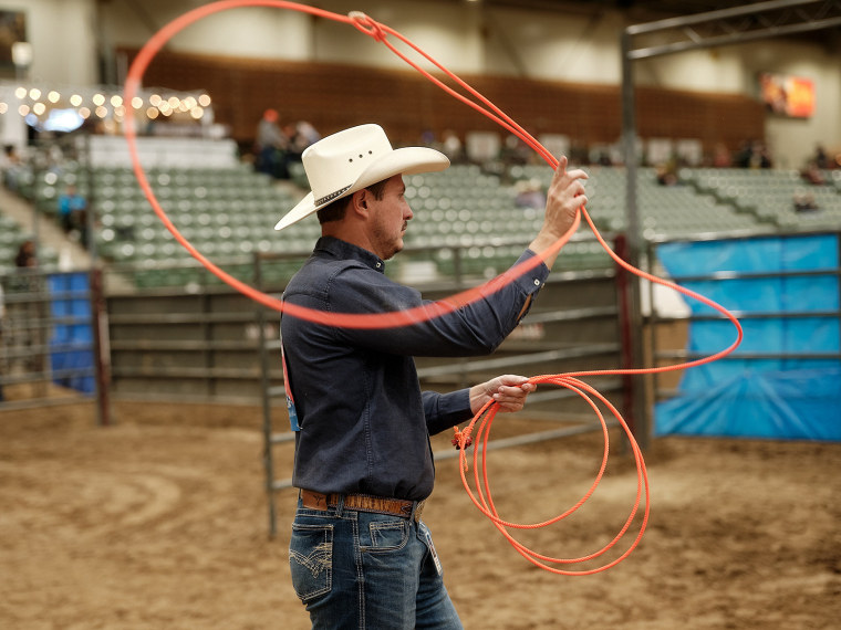 The movement required for roping is all in the wrist, according to Katie Shaw, a professional roping trainer.