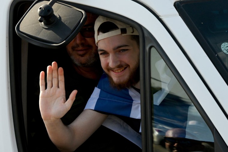 Image: *** BESTPIX *** Hostages Return To Israel After Ceasefire Agreement Takes Effect