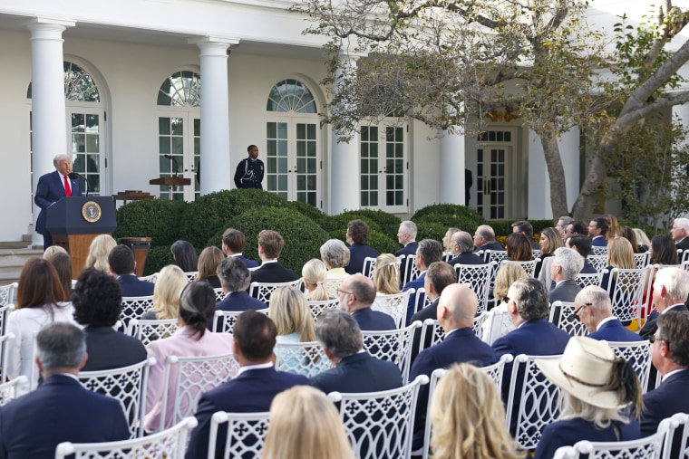 President Donald Trump speaks as he posthumously awards the Presidential Medal of Freedom to Charlie Kirk