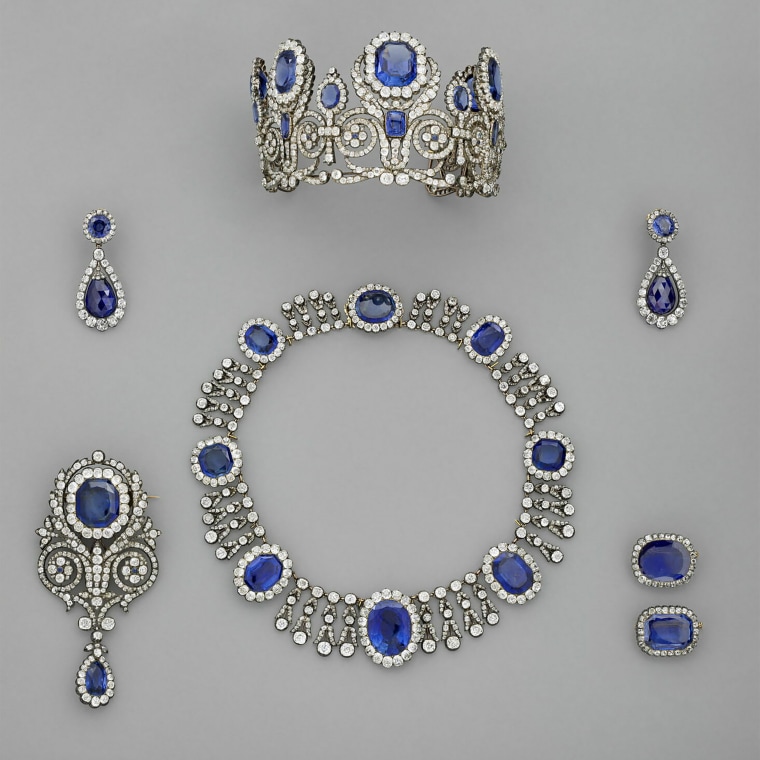 Tiara del adorno de la reina María-Amélie y la reina Hortense