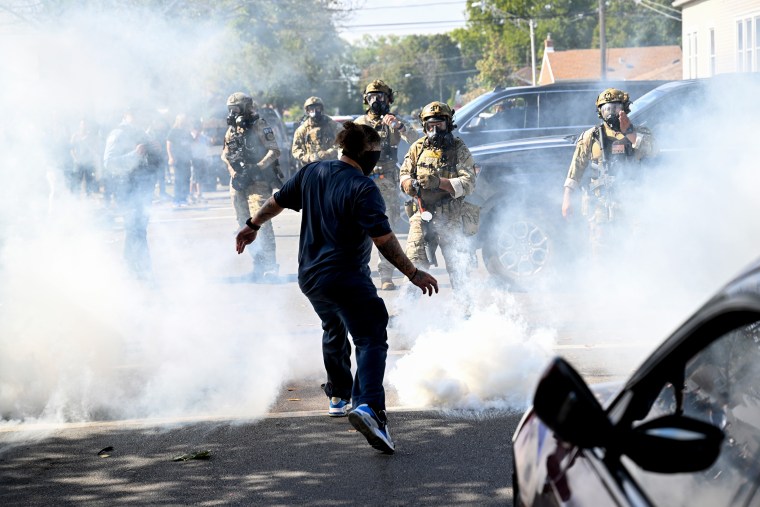 Residents And Protesters Clash With Federal Agents In Chicago, Illinois