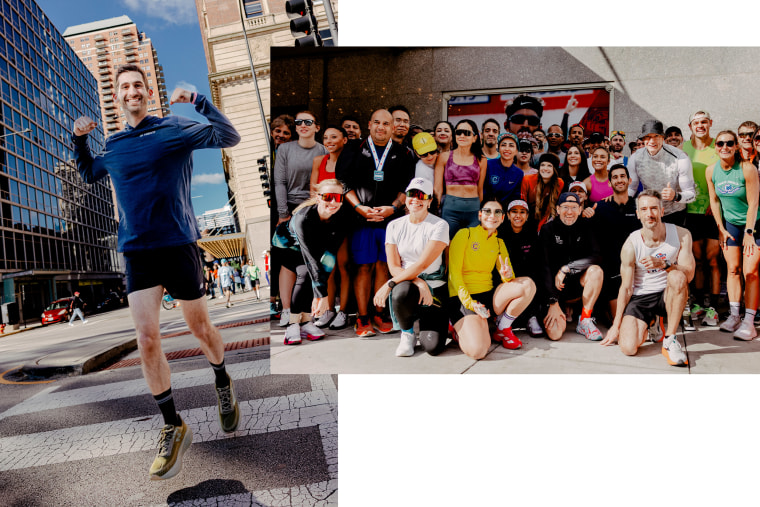 Rob Dalto and the Team Abbott Shakeout Run, which he led the day before the Chicago Marathon.