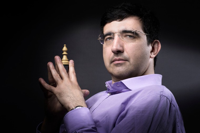 Russian chess grandmaster Vladimir Kramnik in Paris in 2016.