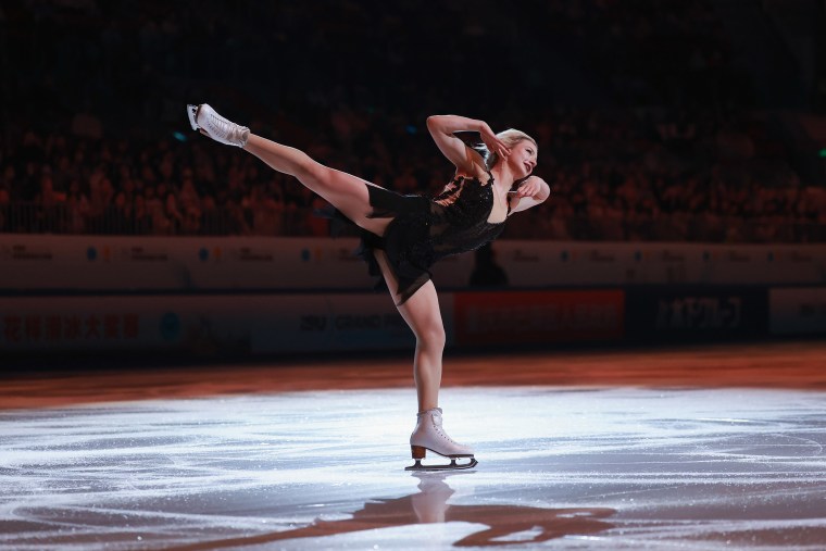 Amber Glenn figure skates.