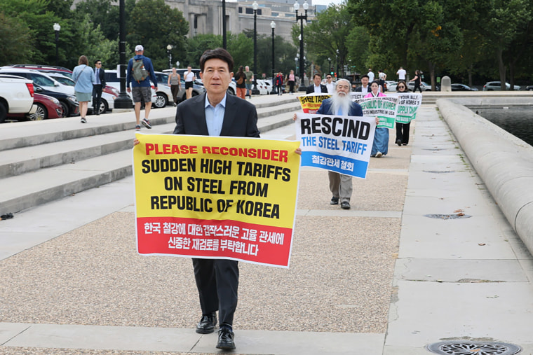 Lee said Pohang, South Korea’s steelmaking capital, was “struggling to the point of dying” amid the U.S. tariffs.