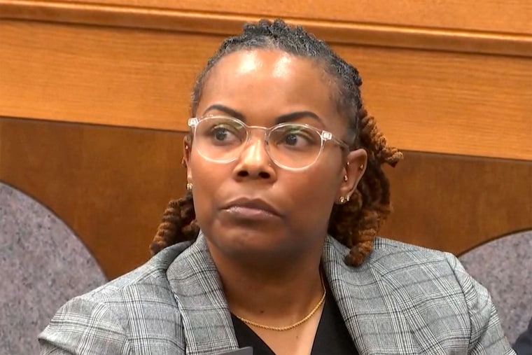 Ebony Parker, the former vice principal of Richneck Elementary, appears in court last year.