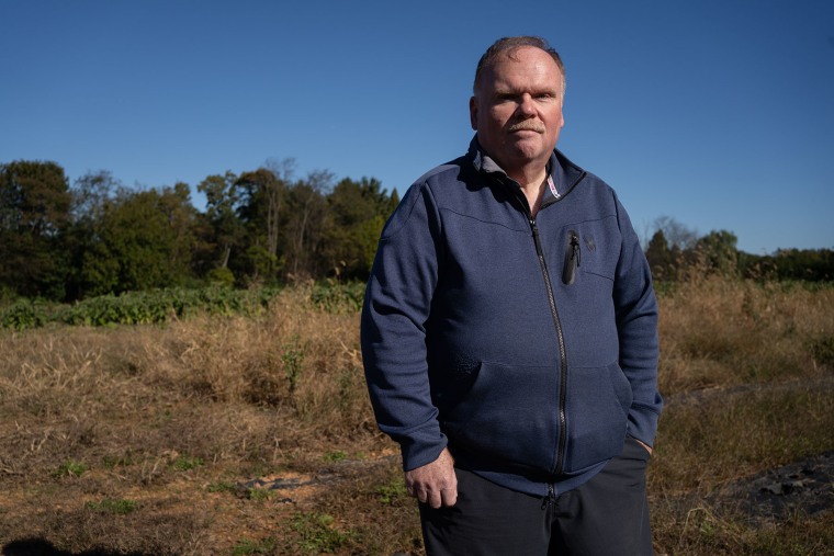 Leslie Alfred White rents some of his land to a farmer, but opposes any power infrastructure coming across his land. 