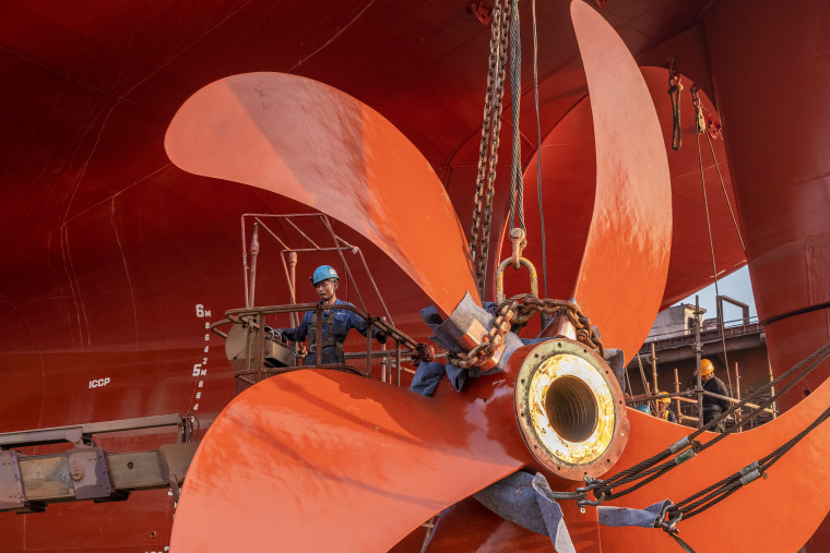 Ship Repair Underway In Guangzhou's Shipyard