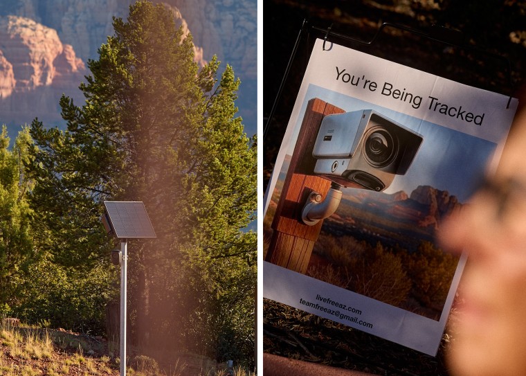 Joyce handed out fliers telling her neighbors that Flock was tracking them.