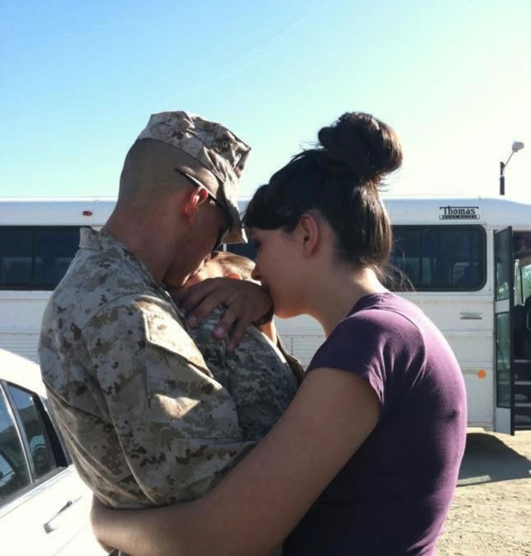 Deano and Victoria Valdez with their son.