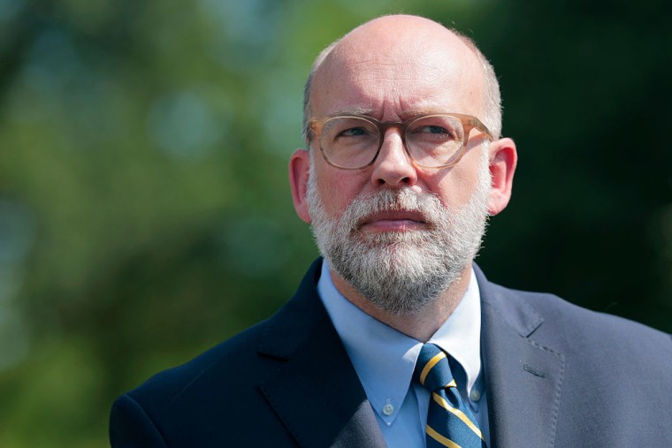 Russell Vought, director de la Oficina de Gestión y Presupuesto (OMB), en la Casa Blanca el 17 de julio de 2025 en Washington, D.C. 