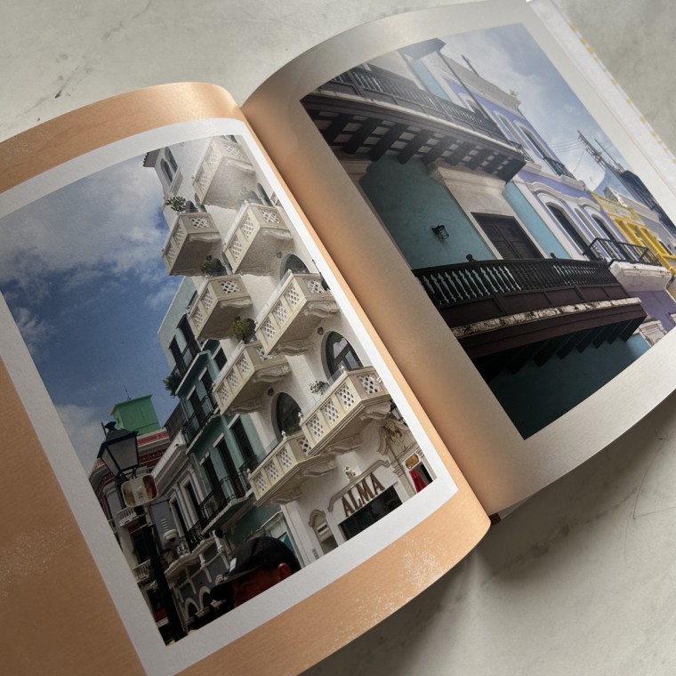Images of Puerto Rican homes in a photo book