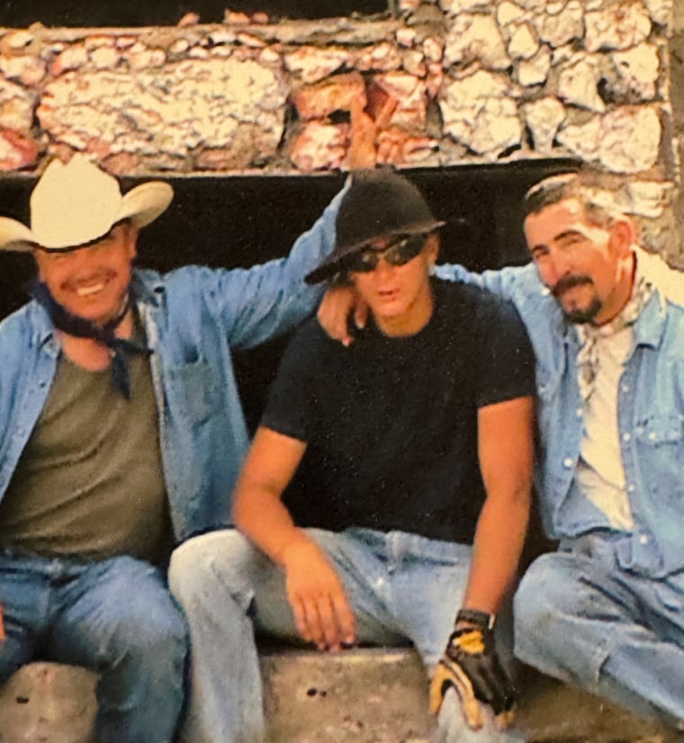 Deano Valdez (center) with his uncle (left) and father, Dean Sr. (right)