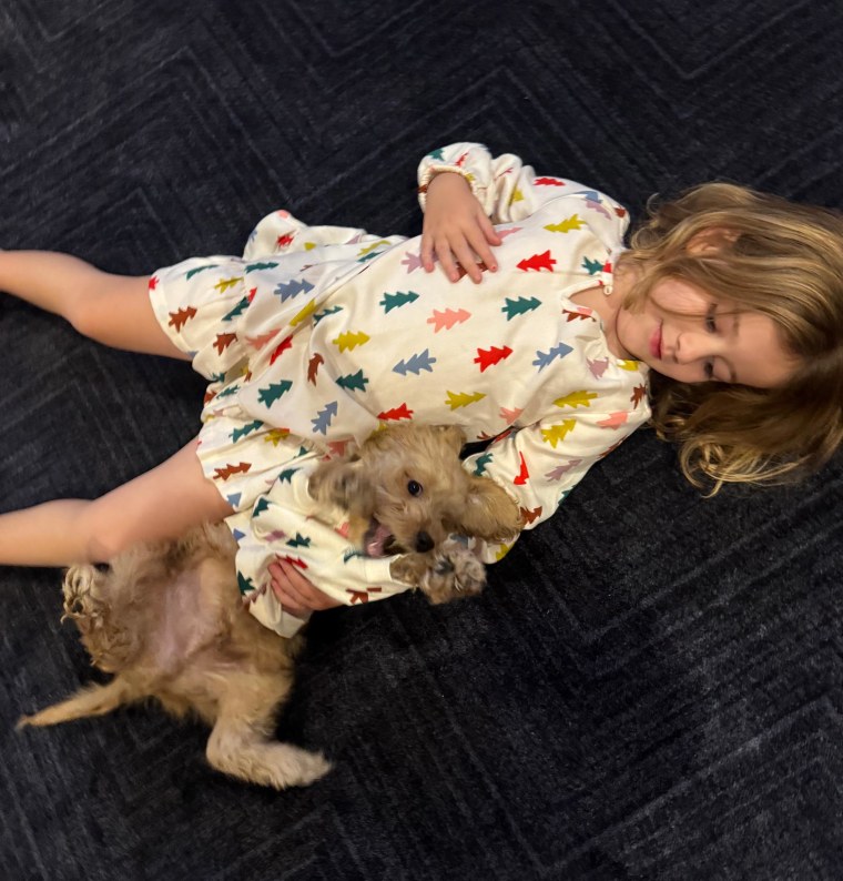 Carson Daly tiết lộ gia đình anh vừa nhận nuôi một chú chó mới tên là Bucky.