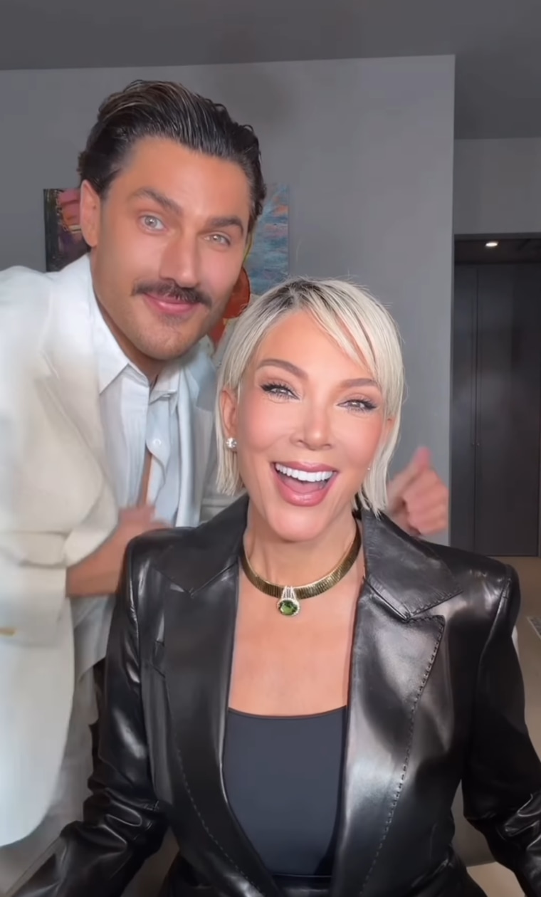 Kris Jenner and Kris Appleton show off the final result.