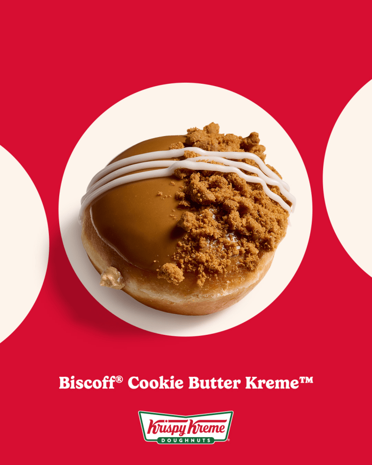 Krispy Kreme's Biscoff Cookie Butter Kreme doughnut.