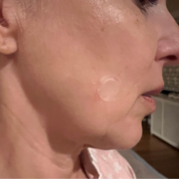 Colleen Sullivan wearing the Hero Cosmetics Mighty Patch Micropoint for Dark Spots