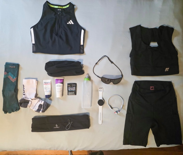 Espinal's running essentials include the Adidas top. 