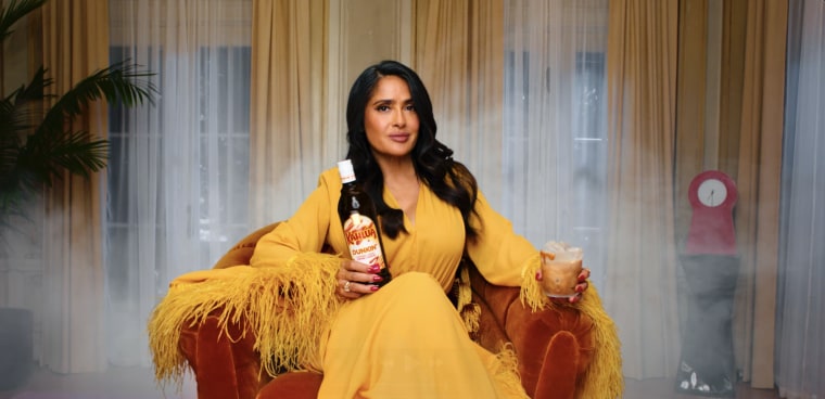 Salma Hayek Pinault stars in the commerical for Kahlúa Dunkin' Caramel Swirl Cream Liqueur.