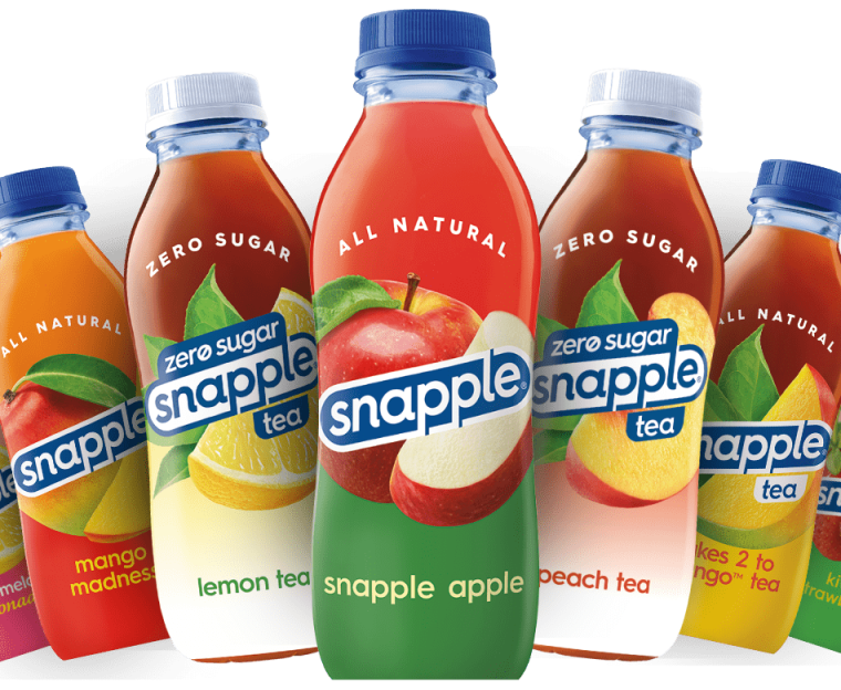 What Snapple bottles look like now.
