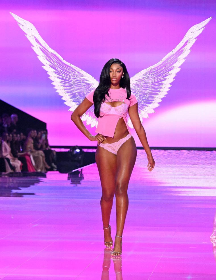 Angel Reese at the 2025 Victoria's Secret Fashion Show on October 15, 2025 in New York, New York.