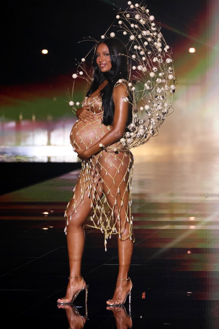 Jasmine Tookes walks the runway for Victoria's Secret Fashion Show 2025 on October 15, 2025 in New York.