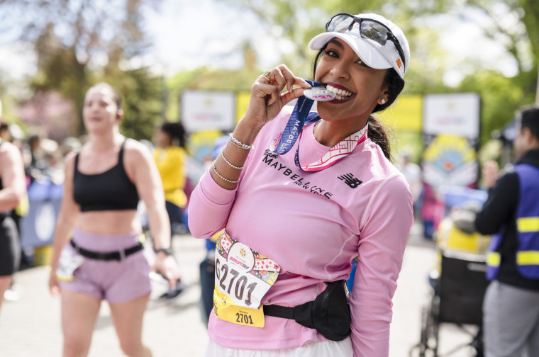 Tayshia Adams, the former Bachelorette, is running her third New York Marathon.