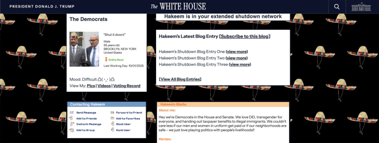 A screengrab of whitehouse.gov/mysafespace on Nov. 2, 2025.