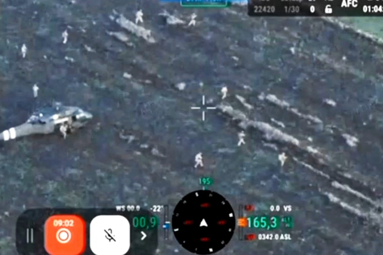 Video released by Ukrainian military is said to show troops in Pokrovsk