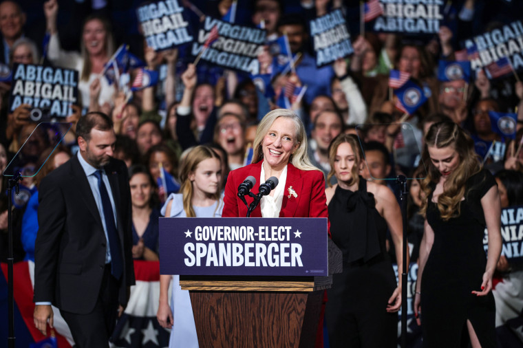 Image: Virginia's Democratic Gubernatorial Candidate Abigail Spanberger Holds Election Night Party In Richmond