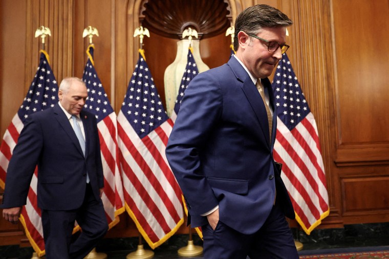 Speaker Johnson holds a press conference on day 34 of the government shutdown in Washington