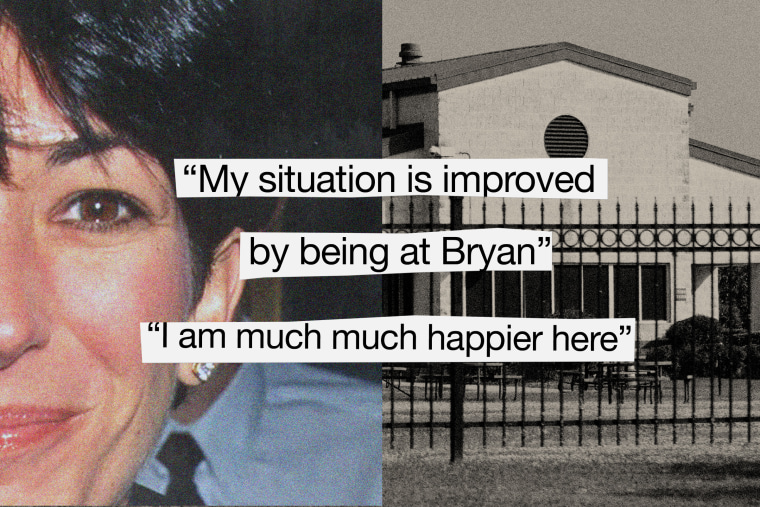 Ghislaine Maxwell is incarcerated at Federal Prison Camp Bryan, a minimum-security facility in Texas.